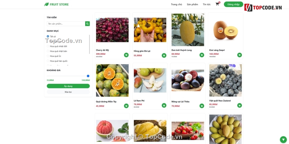web,web app,web bán hoa quả